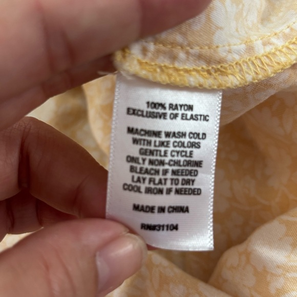 Wonderly Yellow Floral Smocked Midi Dress XXL Flowy Cottagecore Summer - Picture 4 of 7